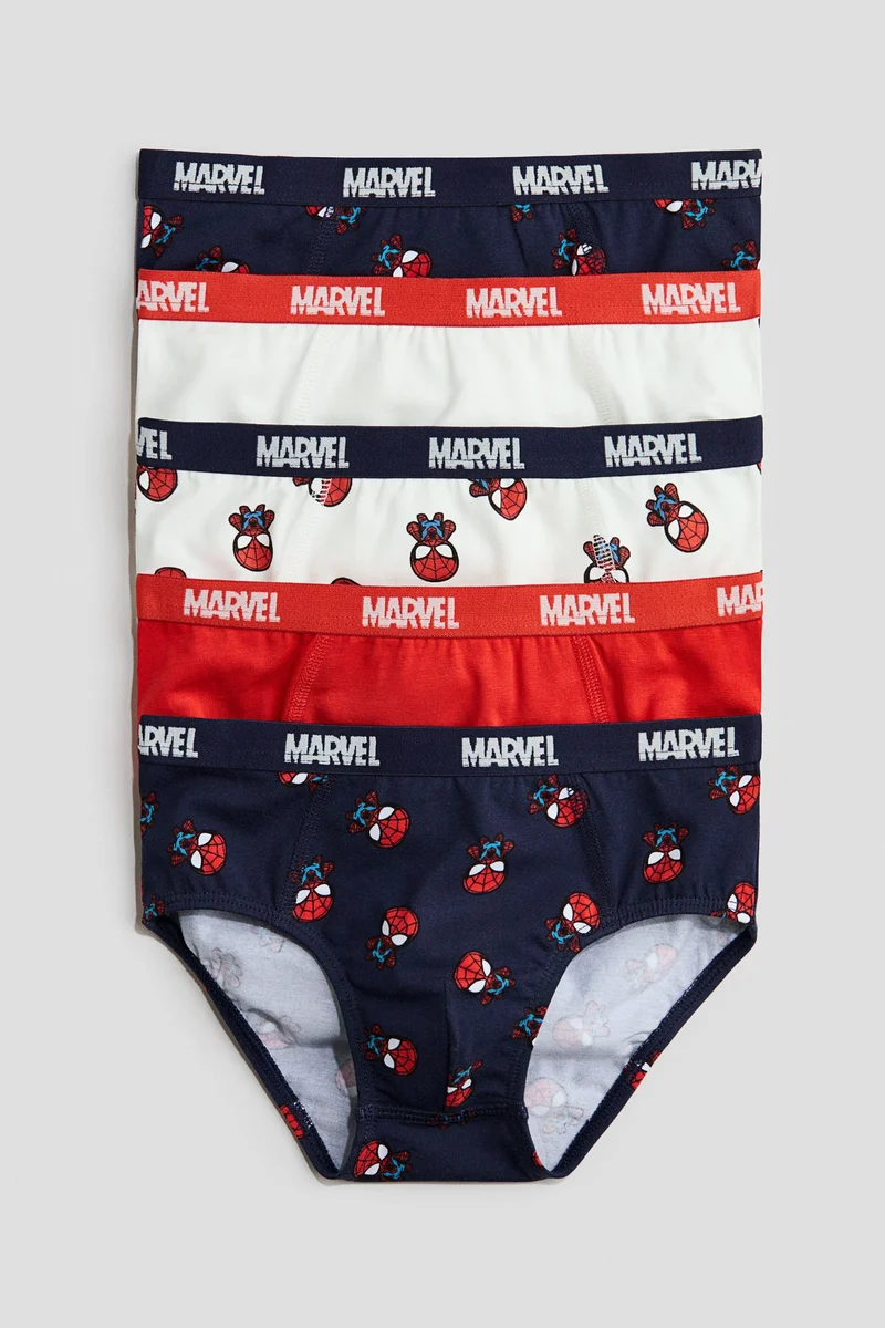 اتش اند ام سراويل داخلية مطبوعة للأولاد (طقم من 5 قطع)